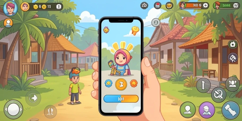 Tampilan menarik dari home screen IDNSERU.